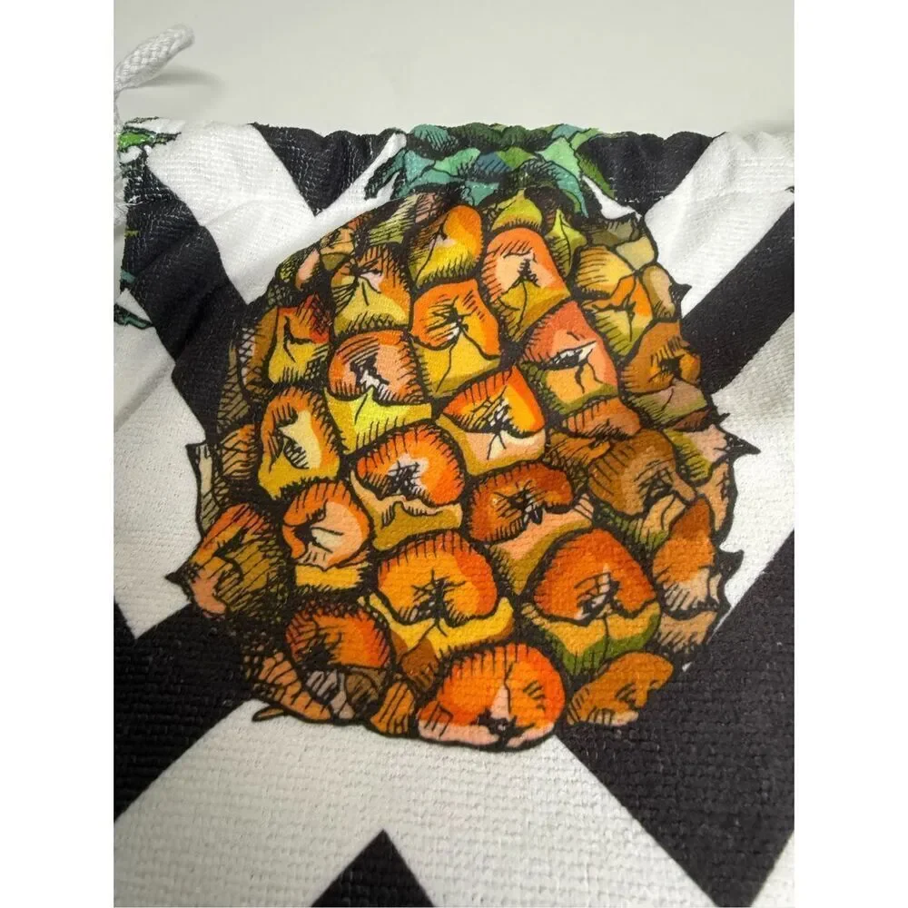 Hawaiian Beach Towel  2-in-1 Towel & Backpack Pineapple Print Towel Size 28”X58”